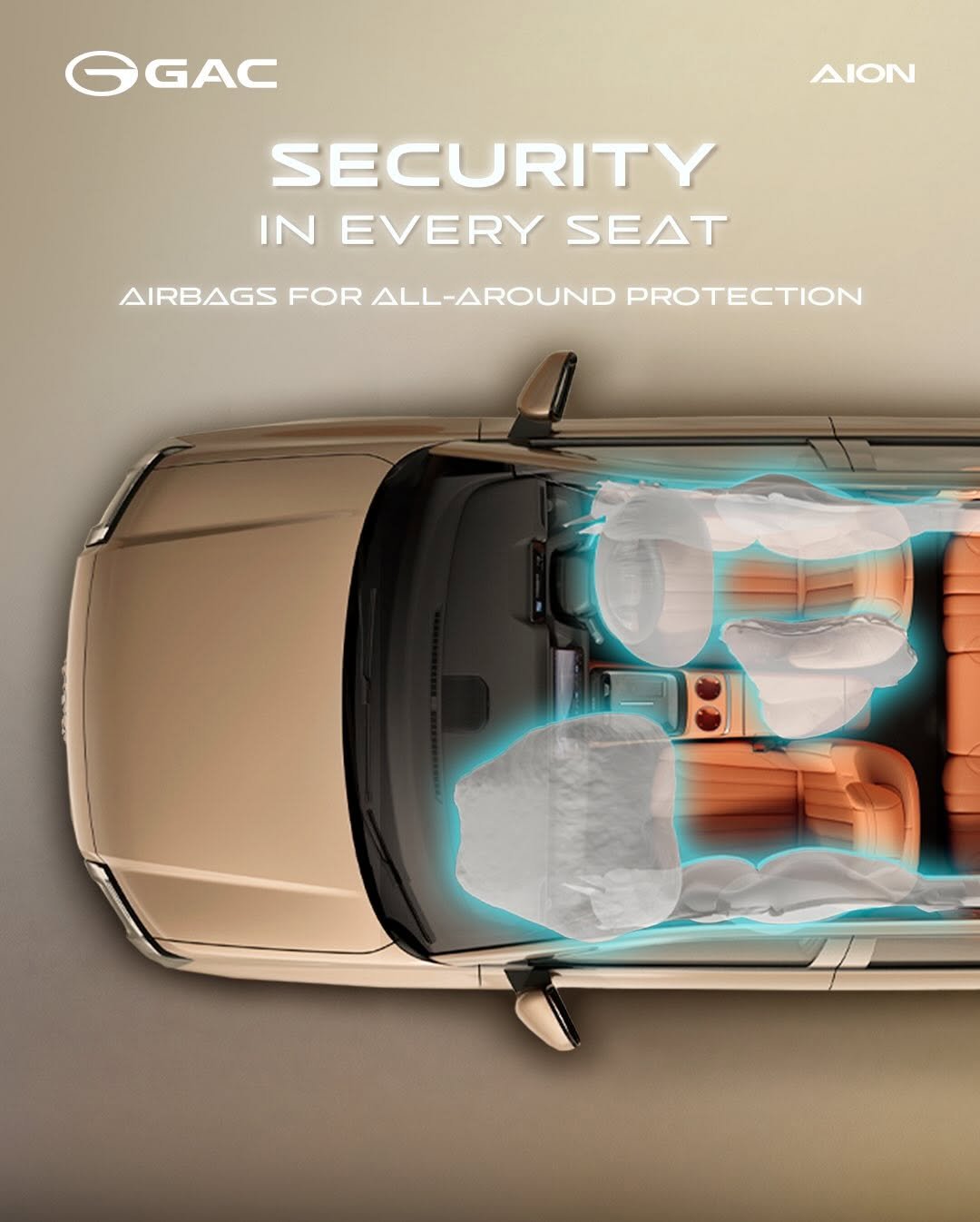 Confidence starts with safety.__AION V is designed with strong protection for every passenger_ backed by a 5-star safety rating Euro NCAP. So every journey_1